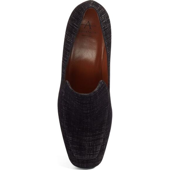 Aquatalia Jilianne Devoure Anthracite Black Suede Textured Pumps 7.5 NIB $395 - Picture 5 of 8